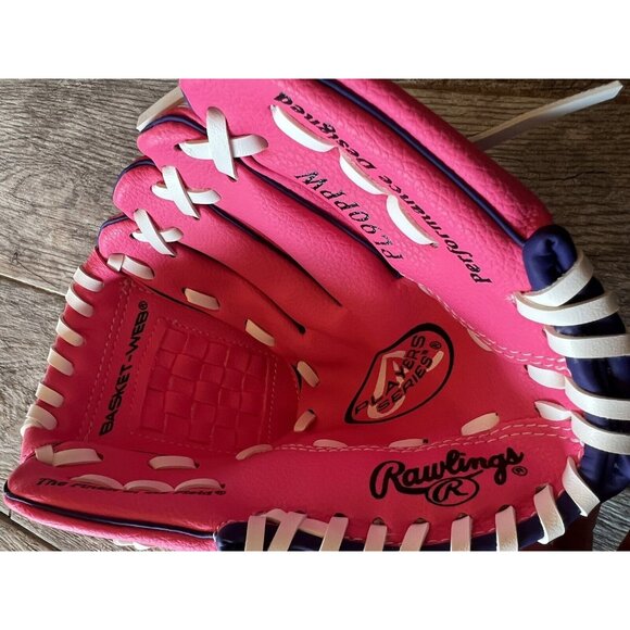 Rawlings Player Series PL90PPW 9 Inch Tee Ball Glove Pink Right Hand Throw RHT - Picture 6 of 7